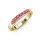 3 - Kathiryn 3.00 mm Rhodolite Garnet 7 Stone Wedding Band 