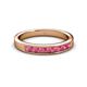 2 - Kathiryn 3.00 mm Rhodolite Garnet 7 Stone Wedding Band 