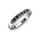 3 - Kathiryn 3.00 mm Black Diamond 7 Stone Wedding Band 