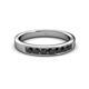 2 - Kathiryn 3.00 mm Black Diamond 7 Stone Wedding Band 