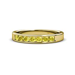 Kathiryn Yellow Sapphire Stone Wedding Band Yellow Sapphire Stone Channel Set Womens Wedding Band Stackable ctw K Yellow Gold