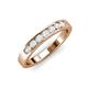 3 - Kathiryn 3.00 mm White Sapphire 7 Stone Wedding Band 