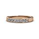 1 - Kathiryn 3.00 mm Diamond 7 Stone Wedding Band 