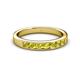 2 - Kathiryn 3.00 mm Yellow Diamond 7 Stone Wedding Band 