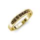 3 - Kathiryn 3.00 mm Smoky Quartz 7 Stone Wedding Band 