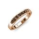 3 - Kathiryn 3.00 mm Smoky Quartz 7 Stone Wedding Band 