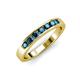 3 - Kathiryn 3.00 mm Blue Diamond 7 Stone Wedding Band 