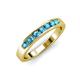 3 - Kathiryn 3.00 mm London Blue Topaz 7 Stone Wedding Band 