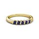 2 - Talia 3.00 mm Blue Sapphire 5 Stone Wedding Band 