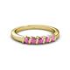 2 - Talia 3.00 mm Pink Sapphire 5 Stone Wedding Band 