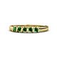 1 - Talia 3.00 mm Green Garnet 5 Stone Wedding Band 