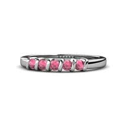 Talia Rhodolite Garnet Stone Wedding Band Rhodolite Garnet Stone Bar Set Womens Wedding Band Stackable ctw K White Gold