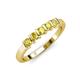 3 - Talia 3.00 mm Yellow Sapphire 5 Stone Wedding Band 