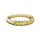 2 - Talia 3.00 mm Yellow Sapphire 5 Stone Wedding Band 