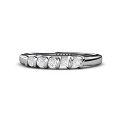 Talia White Sapphire Stone Wedding Band White Sapphire Stone Bar Set Womens Wedding Band Stackable ctw K White Gold