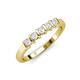 3 - Talia 3.00 mm White Sapphire 5 Stone Wedding Band 