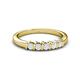 2 - Talia 3.00 mm White Sapphire 5 Stone Wedding Band 