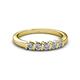 2 - Talia 3.00 mm Diamond 5 Stone Wedding Band 