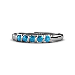 Talia London Blue Topaz Stone Wedding Band London Blue Topaz Stone Bar Set Womens Wedding Band Stackable ctw K White Gold