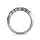 5 - Talia 3.40 mm Iolite and Diamond 5 Stone Wedding Band 