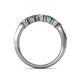 5 - Talia 3.40 mm Emerald and Diamond 5 Stone Wedding Band 