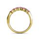 6 - Talia 3.40 mm Pink Sapphire 5 Stone Wedding Band 