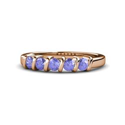 Talia Tanzanite Stone Wedding Band Tanzanite Stone Bar Set Womens Wedding Band Stackable ctw K Rose Gold