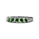 1 - Talia 3.40 mm Green Garnet 5 Stone Wedding Band 