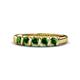 1 - Talia 3.40 mm Green Garnet 5 Stone Wedding Band 