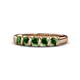 1 - Talia 3.40 mm Green Garnet 5 Stone Wedding Band 