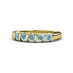 Talia Aquamarine Stone Wedding Band Aquamarine Stone Bar Set Womens Wedding Band Stackable ctw K Yellow Gold