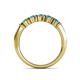 6 - Talia 3.40 mm Blue Topaz 5 Stone Wedding Band 