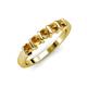 4 - Talia 3.40 mm Citrine 5 Stone Wedding Band 