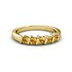 3 - Talia 3.40 mm Citrine 5 Stone Wedding Band 