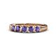 1 - Talia 3.40 mm Iolite 5 Stone Wedding Band 