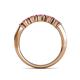 6 - Talia 3.40 mm Rhodolite Garnet 5 Stone Wedding Band 