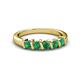 3 - Talia 3.40 mm Emerald 5 Stone Wedding Band 