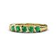 1 - Talia 3.40 mm Emerald 5 Stone Wedding Band 