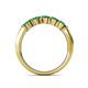 6 - Talia 3.40 mm Emerald 5 Stone Wedding Band 