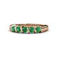 1 - Talia 3.40 mm Emerald 5 Stone Wedding Band 