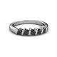 3 - Talia 3.40 mm Black Diamond 5 Stone Wedding Band 