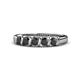 1 - Talia 3.40 mm Black Diamond 5 Stone Wedding Band 