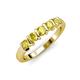 4 - Talia 3.40 mm Yellow Sapphire 5 Stone Wedding Band 