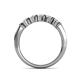 6 - Talia 3.40 mm White Sapphire 5 Stone Wedding Band 