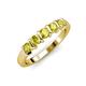 4 - Talia 3.40 mm Yellow Diamond 5 Stone Wedding Band 