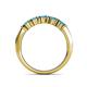 6 - Talia 3.40 mm London Blue Topaz 5 Stone Wedding Band 