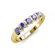 4 - Talia 3.40 mm Tanzanite 5 Stone Wedding Band 