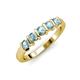 4 - Talia 3.40 mm Aquamarine 5 Stone Wedding Band 