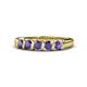 1 - Talia 3.40 mm Iolite 5 Stone Wedding Band 