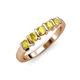 4 - Talia 3.40 mm Yellow Sapphire 5 Stone Wedding Band 